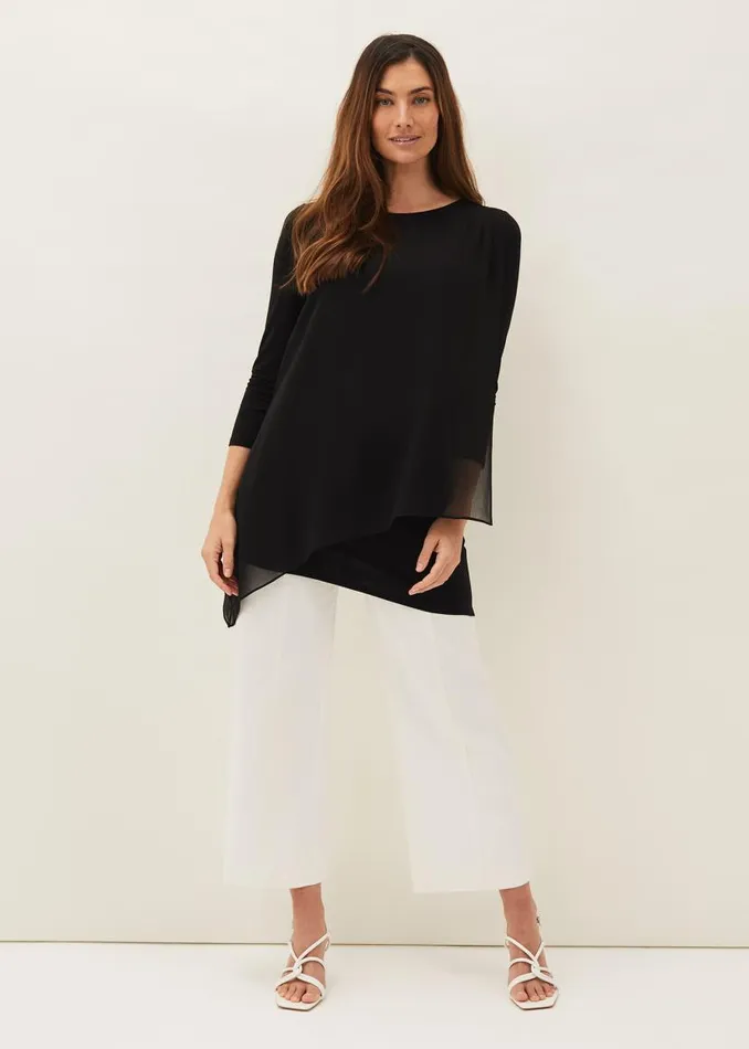 Phase Eight Tops and TShirts Mika Longline Top Black 8211 Women