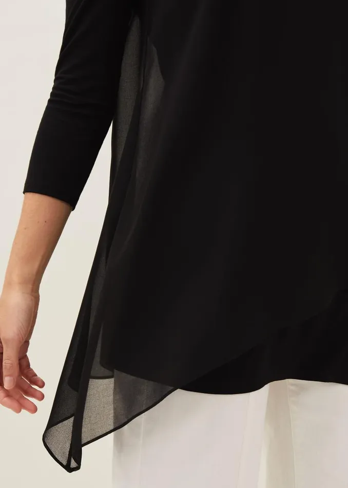 Phase Eight Tops and TShirts Mika Longline Top Black 8211 Women
