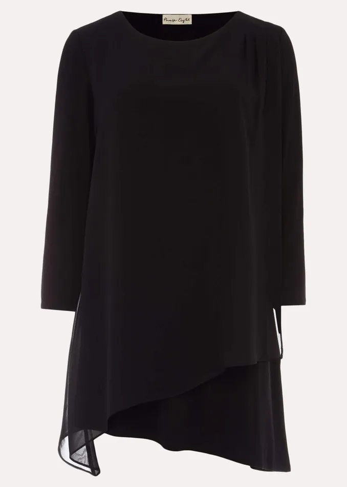 Phase Eight Tops and TShirts Mika Longline Top Black 8211 Women