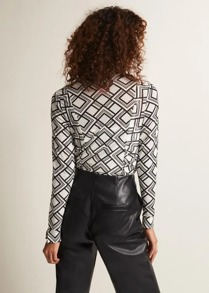 Phase Eight Tops and TShirts Zaylia Geo Mesh Print Shirt Blackivory 8211 Women Phase Eight Tops and TShirts Zaylia Geo Mesh Print Shirt Blackivory 8211 Women