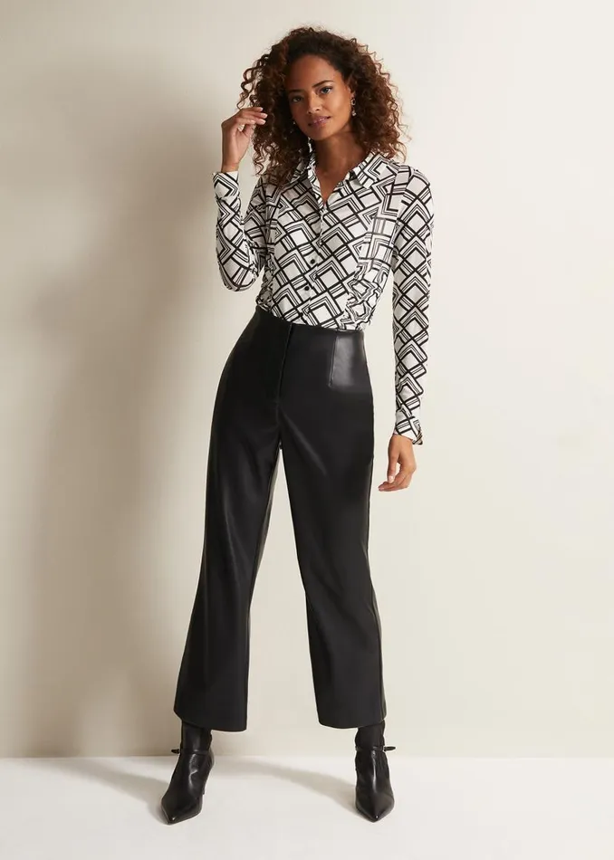 Phase Eight Tops and TShirts Zaylia Geo Mesh Print Shirt Blackivory 8211 Women Phase Eight Tops and TShirts Zaylia Geo Mesh Print Shirt Blackivory 8211 Women
