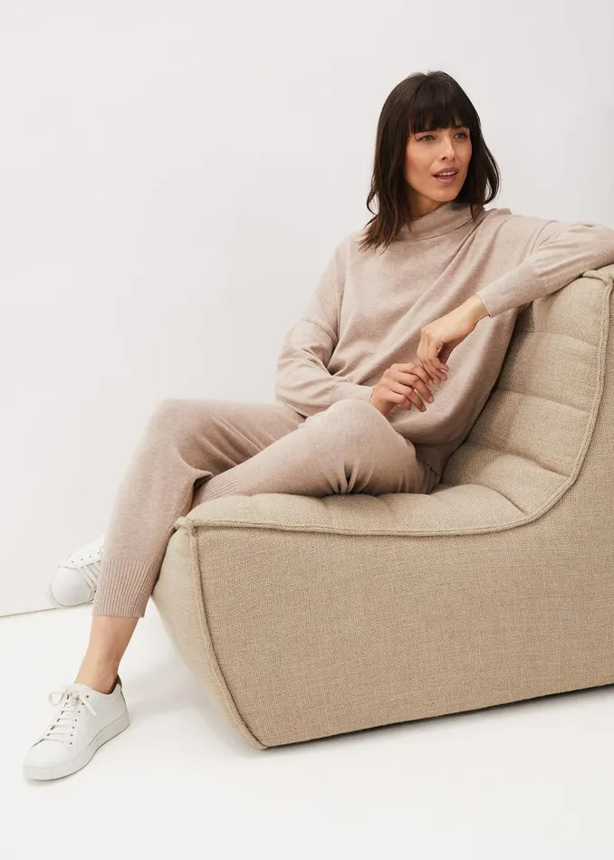 Phase Eight Trousers Alice Knitted CoOrd Joggers Mocha 8211 Women