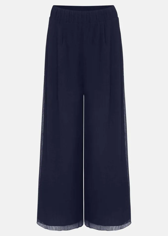 Phase Eight Trousers Aster Plisse Trousers CoOrd French Navy 8211 Women