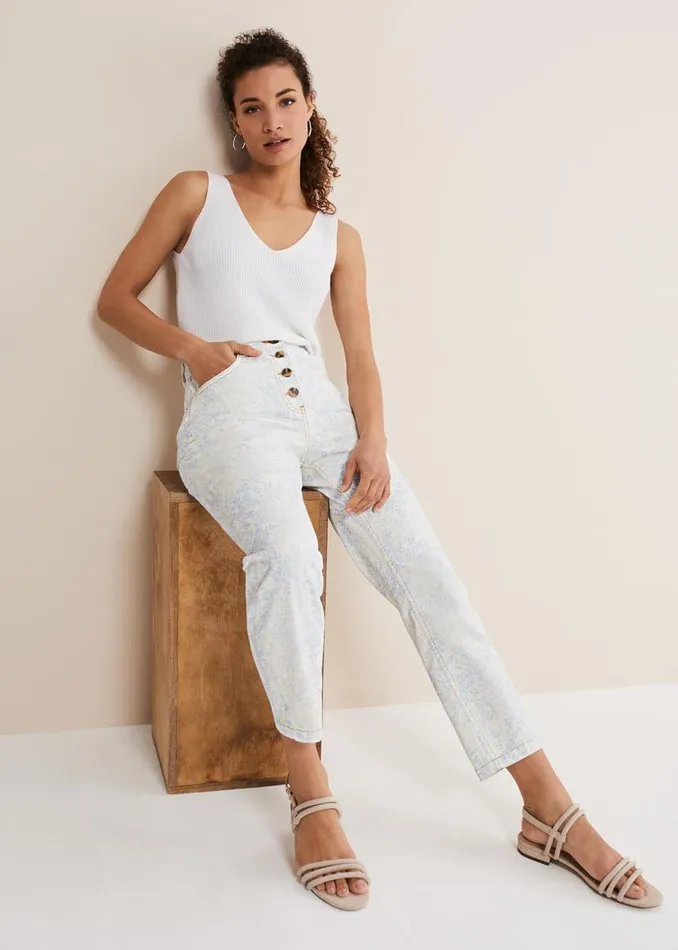 Phase Eight Trousers Cordelia Floral Straight Leg Jeans Ivoryblue 8211 Women Phase Eight Trousers Cordelia Floral Straight Leg Jeans Ivoryblue 8211 Women