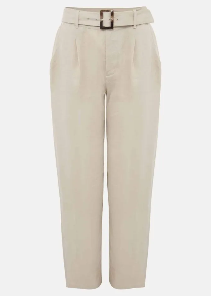 Phase Eight Trousers Hazel Linen Tapered Trousers Stone 8211 Women