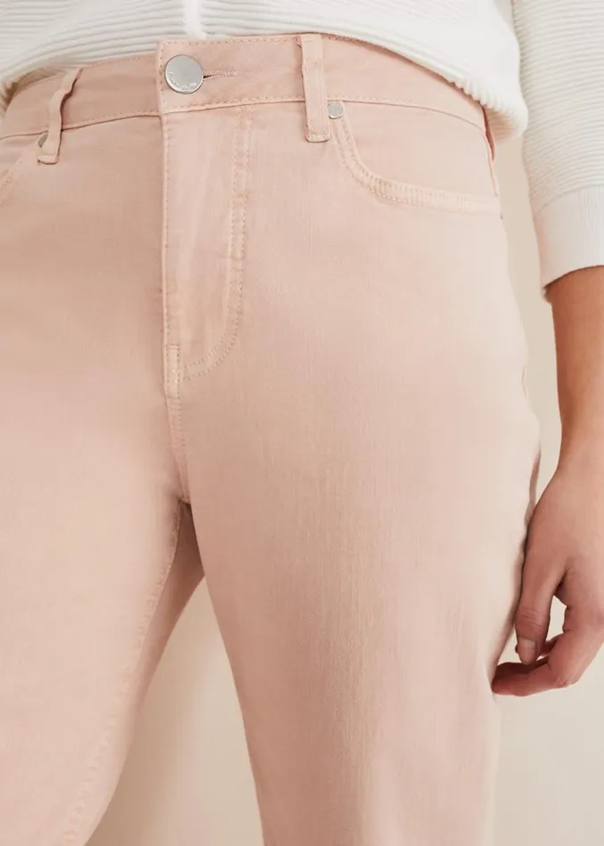 Phase Eight Trousers Petra Raw Hem Straight Leg Jean Pink 8211 Women