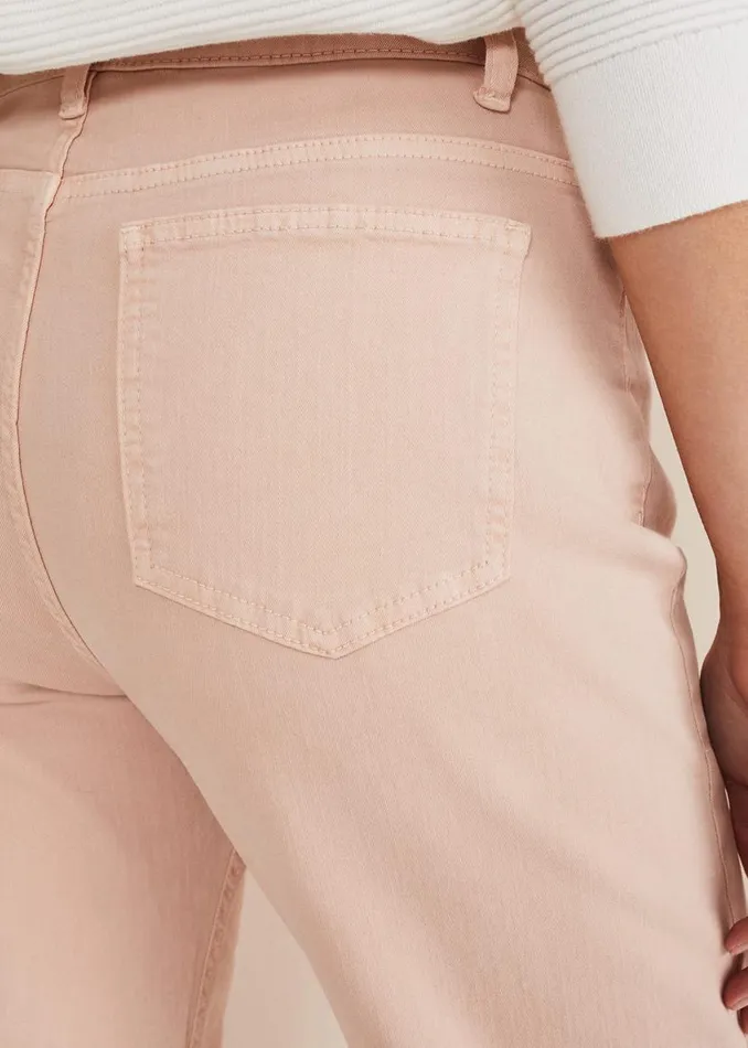 Phase Eight Trousers Petra Raw Hem Straight Leg Jean Pink 8211 Women