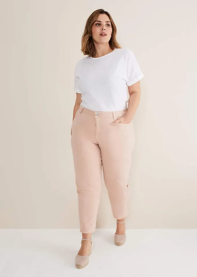 Phase Eight Trousers Petra Raw Hem Straight Leg Jean Pink 8211 Women