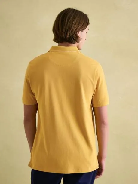 Polo Shirts Men Joules Bright Yellow Regular Fit Cotton Pique Polo Shirt