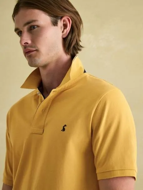 Polo Shirts Men Joules Bright Yellow Regular Fit Cotton Pique Polo Shirt