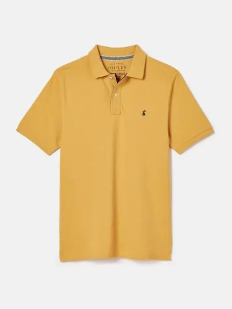 Polo Shirts Men Joules Bright Yellow Regular Fit Cotton Pique Polo Shirt
