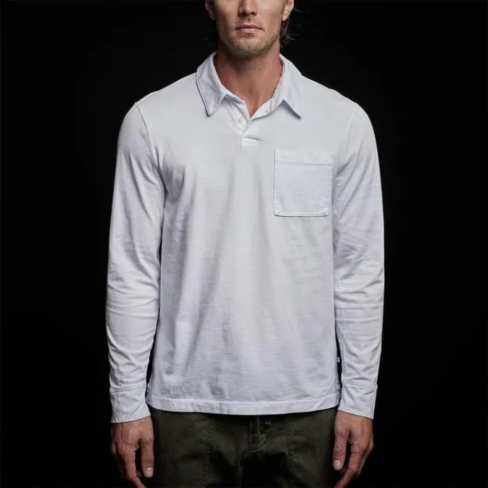 PolosNovelty Tops Men James Perse Sueded Jersey Rugby Polo White