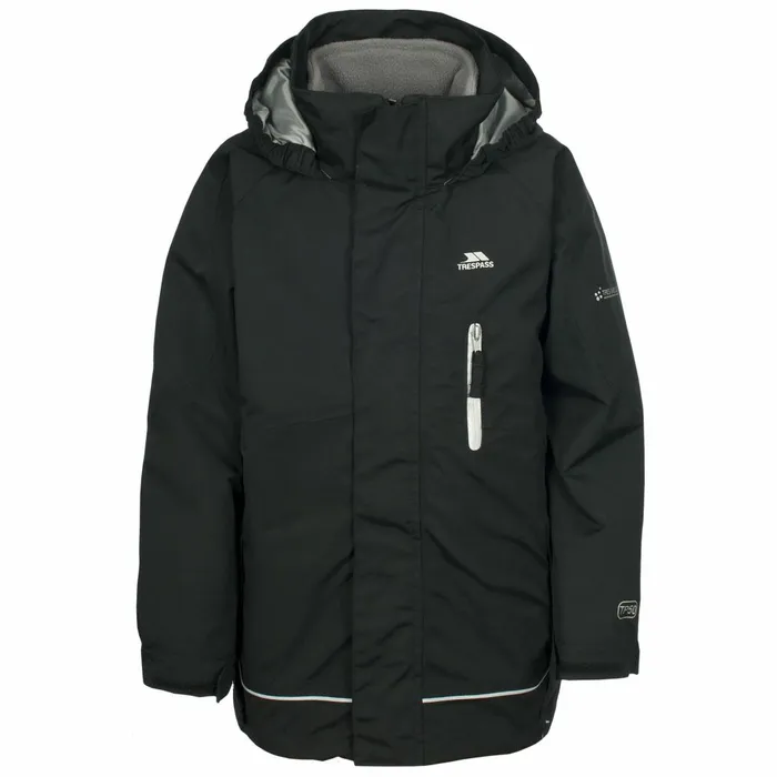 Prime 3in1 Waterproof Jacket With Fleece Black Kids Trespass 3 In 1 Jackets