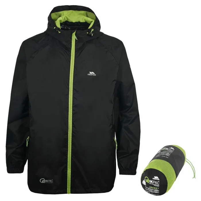 Qikpac Unisex Waterproof Packaway Jacket Black MenWomen Trespass Packaway Jackets Qikpac Unisex Waterproof Packaway Jacket Black MenWomen Trespass Packaway Jackets