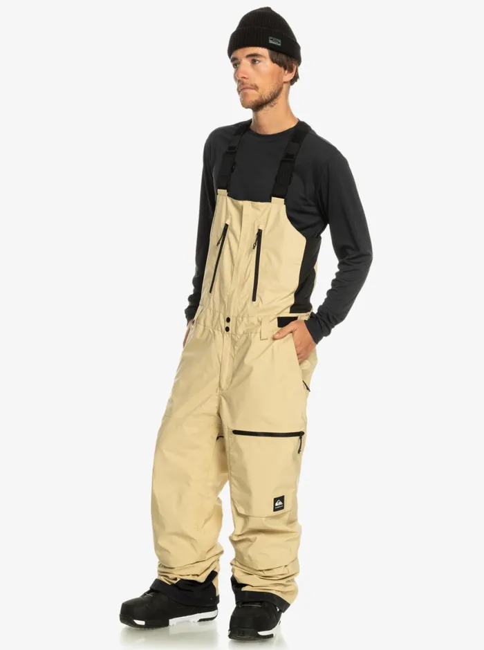 Quiksilver Altostratus Street Shell 2L GORETEX Snow Bib Pants Pale Khaki Mens Snow Pants Quiksilver Altostratus Street Shell 2L GORETEX Snow Bib Pants Pale Khaki Mens Snow Pants