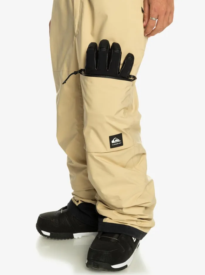 Quiksilver Altostratus Street Shell 2L GORETEX Snow Bib Pants Pale Khaki Mens Snow Pants Quiksilver Altostratus Street Shell 2L GORETEX Snow Bib Pants Pale Khaki Mens Snow Pants