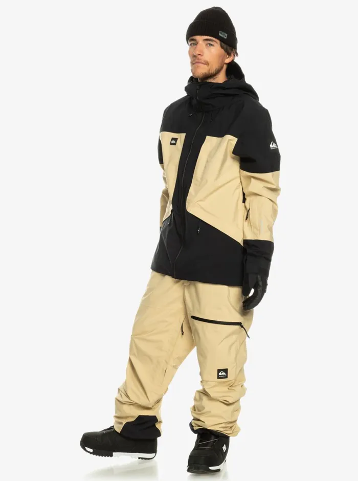 Quiksilver Altostratus Street Shell 2L GORETEX Snow Bib Pants Pale Khaki Mens Snow Pants Quiksilver Altostratus Street Shell 2L GORETEX Snow Bib Pants Pale Khaki Mens Snow Pants
