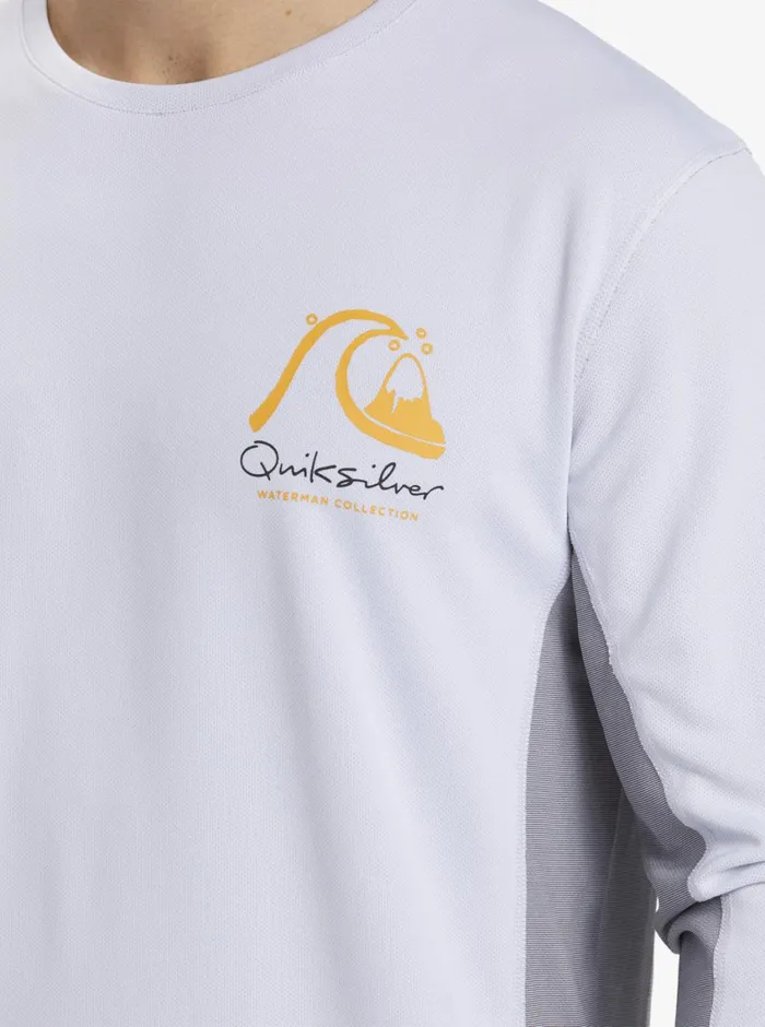 Quiksilver Bamboo Check 2 UPF 50 Long Sleeve Surf Tee White MensWaterman Rashguards Quiksilver Bamboo Check 2 UPF 50 Long Sleeve Surf Tee White MensWaterman Rashguards