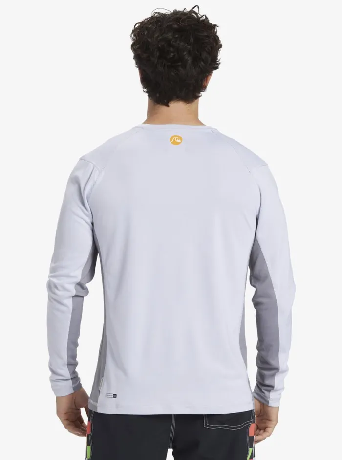 Quiksilver Bamboo Check 2 UPF 50 Long Sleeve Surf Tee White MensWaterman Rashguards Quiksilver Bamboo Check 2 UPF 50 Long Sleeve Surf Tee White MensWaterman Rashguards