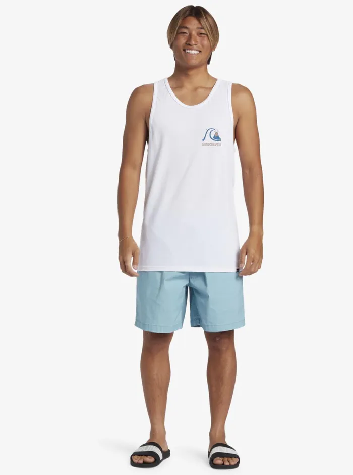 Quiksilver Circle Back Tank Top White Mens Tees Quiksilver Circle Back Tank Top White Mens Tees