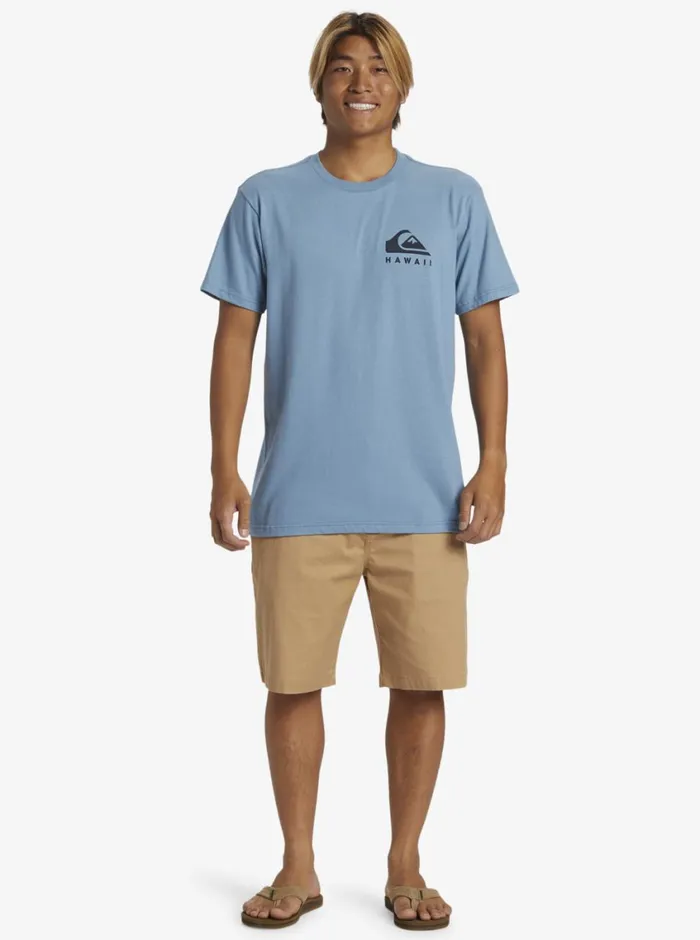 Quiksilver Hawaii Noggin TShirt Blue Shadow Mens Tees Quiksilver Hawaii Noggin TShirt Blue Shadow Mens Tees