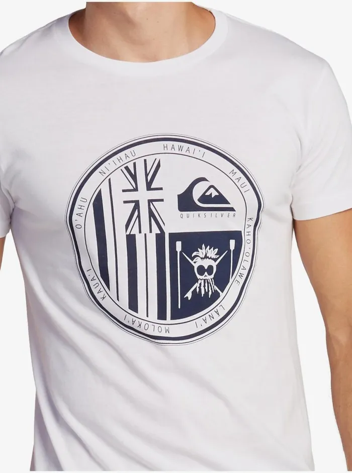 Quiksilver HI Ikaika TShirt White Mens Tees Quiksilver HI Ikaika TShirt White Mens Tees