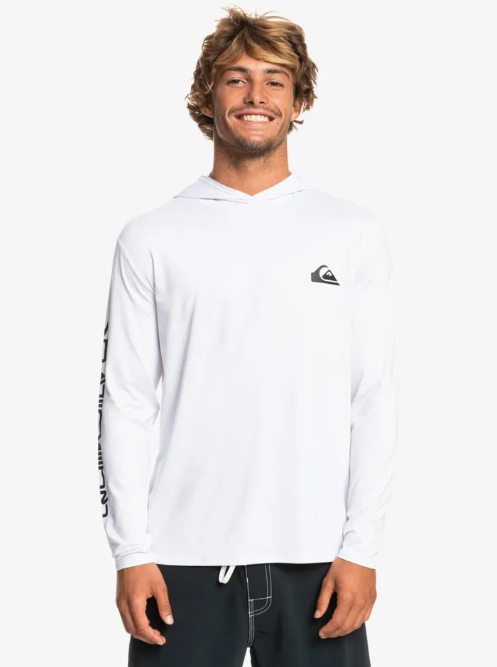 Quiksilver Omni Session UPF 50 Long Sleeve Surf Tee White Mens Rashguards Quiksilver Omni Session UPF 50 Long Sleeve Surf Tee White Mens Rashguards