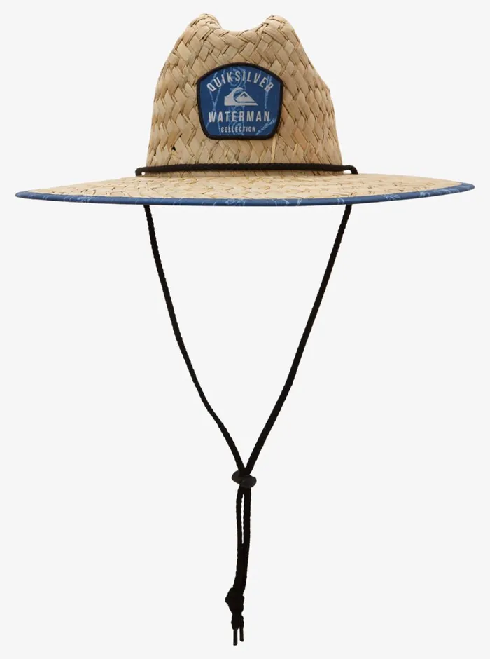 Quiksilver Outsider Straw Lifeguard Hat Reef Point Ensign Blue Mens Hats