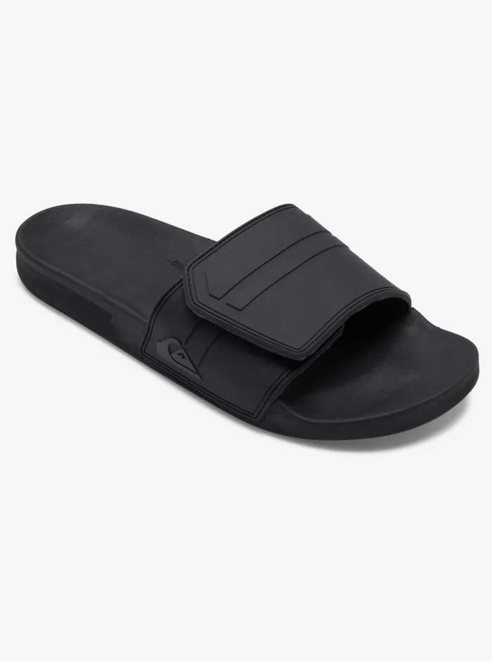 Quiksilver Rivi Adjustable Slides Blackgreyblack Mens Sandals