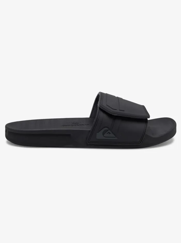 Quiksilver Rivi Adjustable Slides Blackgreyblack Mens Sandals Quiksilver Rivi Adjustable Slides Blackgreyblack Mens Sandals