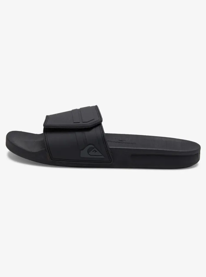 Quiksilver Rivi Adjustable Slides Blackgreyblack Mens Sandals Quiksilver Rivi Adjustable Slides Blackgreyblack Mens Sandals