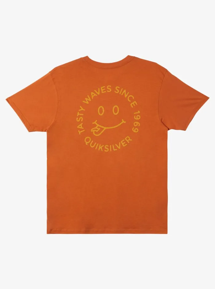 Quiksilver Tasty Waves TShirt Mango Mens Tees Quiksilver Tasty Waves TShirt Mango Mens Tees