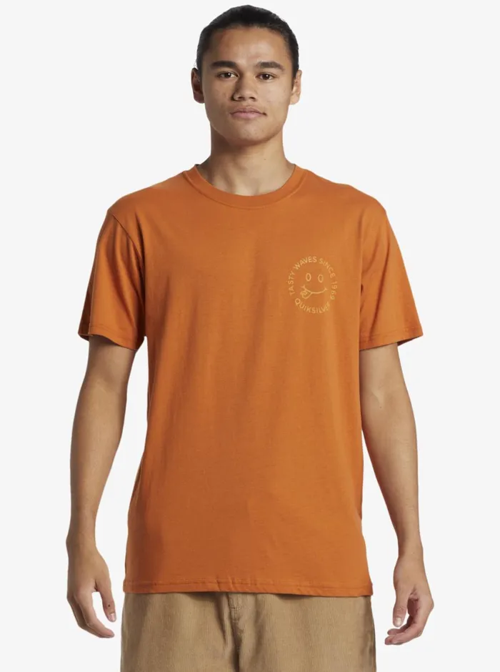 Quiksilver Tasty Waves TShirt Mango Mens Tees Quiksilver Tasty Waves TShirt Mango Mens Tees