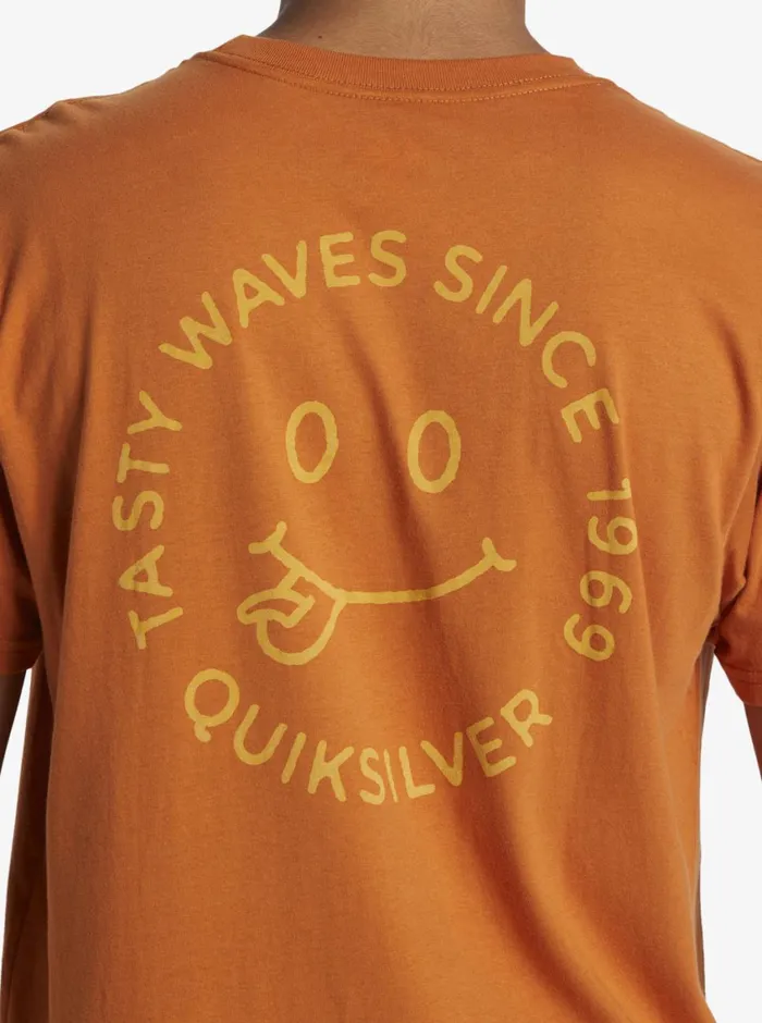 Quiksilver Tasty Waves TShirt Mango Mens Tees Quiksilver Tasty Waves TShirt Mango Mens Tees