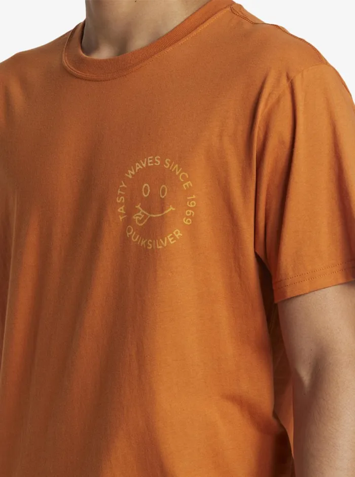 Quiksilver Tasty Waves TShirt Mango Mens Tees Quiksilver Tasty Waves TShirt Mango Mens Tees