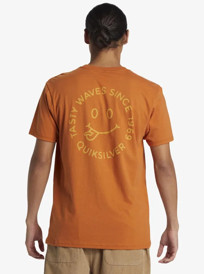 Quiksilver Tasty Waves TShirt Mango Mens Tees Quiksilver Tasty Waves TShirt Mango Mens Tees