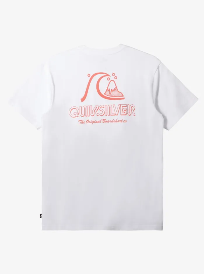 Quiksilver The Original Boardshort TShirt White Mens Tees Quiksilver The Original Boardshort TShirt White Mens Tees