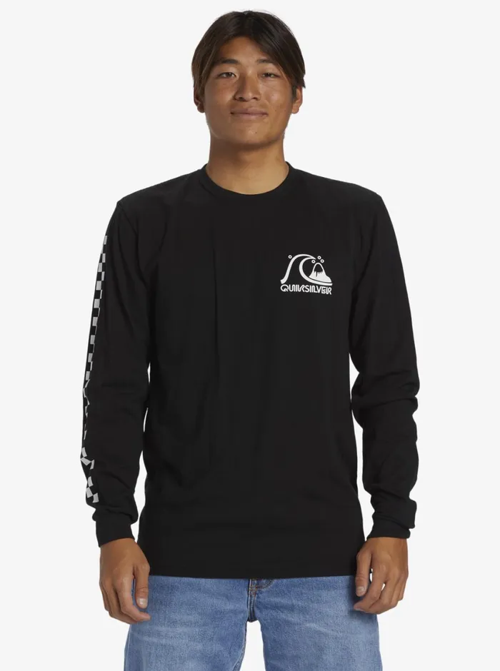 Quiksilver The Original Long Sleeve TShirt Black Mens Tees Quiksilver The Original Long Sleeve TShirt Black Mens Tees
