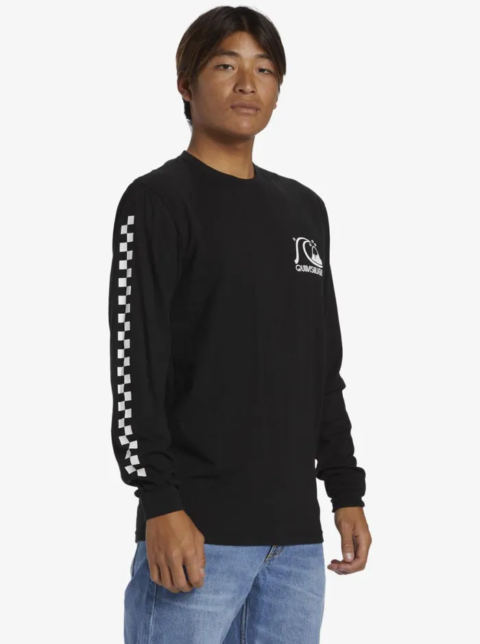 Quiksilver The Original Long Sleeve TShirt Black Mens Tees Quiksilver The Original Long Sleeve TShirt Black Mens Tees