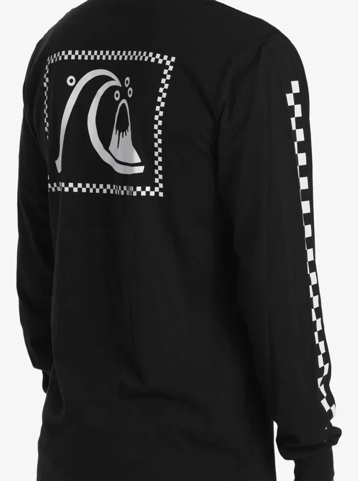 Quiksilver The Original Long Sleeve TShirt Black Mens Tees Quiksilver The Original Long Sleeve TShirt Black Mens Tees