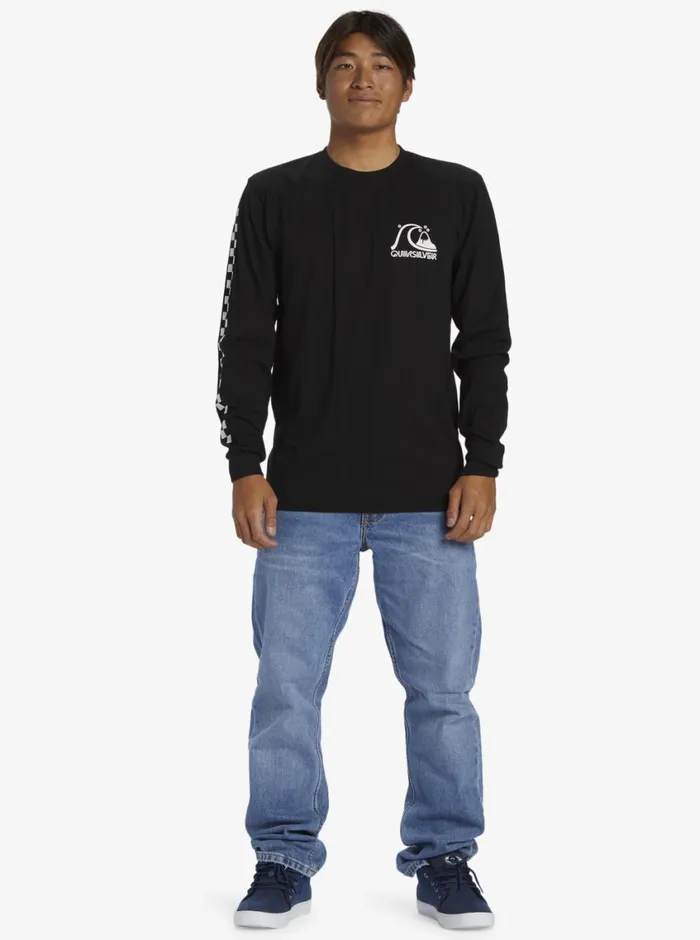 Quiksilver The Original Long Sleeve TShirt Black Mens Tees Quiksilver The Original Long Sleeve TShirt Black Mens Tees