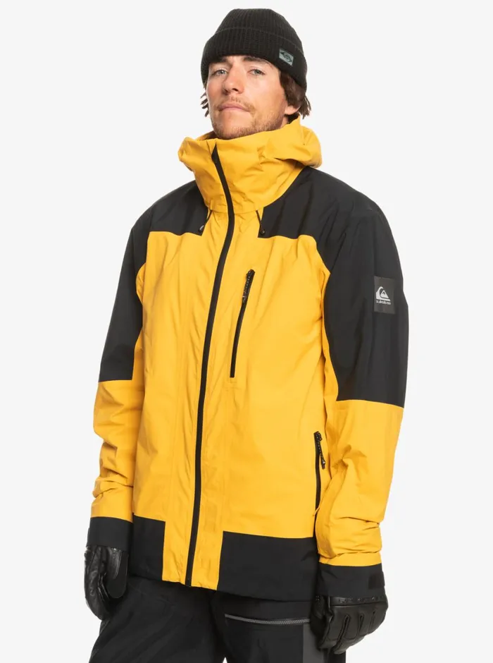 Quiksilver Ultralight GORETEX Technical Snow Jacket Mineral Yellow Mens Snow Jackets Quiksilver Ultralight GORETEX Technical Snow Jacket Mineral Yellow Mens Snow Jackets