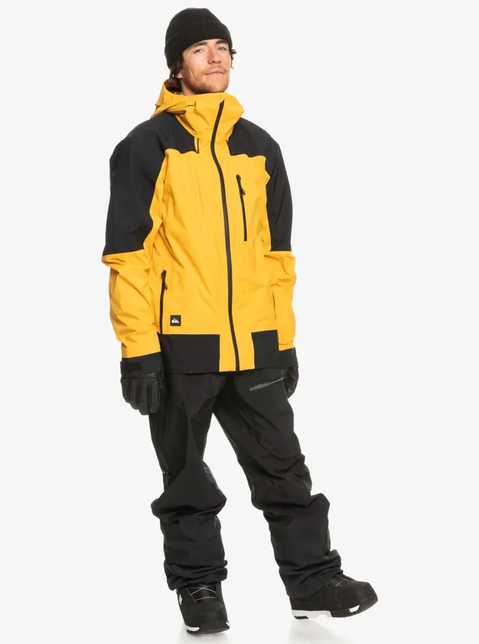 Quiksilver Ultralight GORETEX Technical Snow Jacket Mineral Yellow Mens Snow Jackets Quiksilver Ultralight GORETEX Technical Snow Jacket Mineral Yellow Mens Snow Jackets