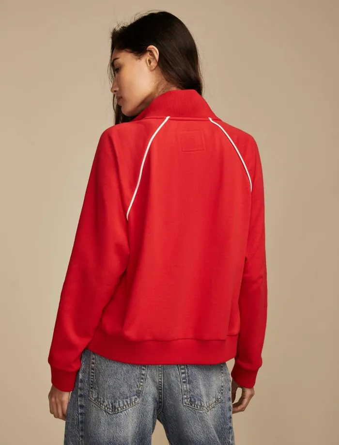 Raglan Track Jacket True Red Women Lucky Brand Activewear
