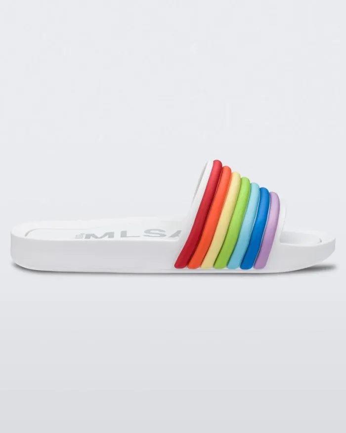 Rainbow Beach White Rainbow Women Melissa Slides