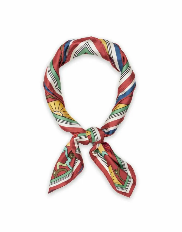 Ready To Wear Foulards and Scarves La Double J Scarf Double 90X90 Taormina Place Ivory