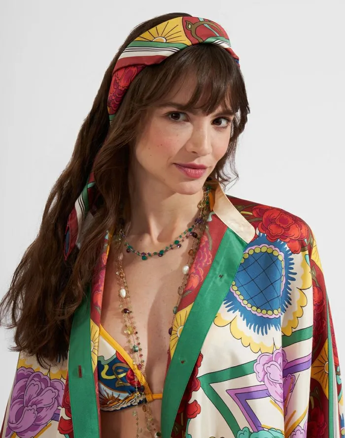 Ready To Wear Foulards and Scarves La Double J Scarf Double 90X90 Taormina Place Ivory Ready To Wear Foulards and Scarves La Double J Scarf Double 90X90 Taormina Place Ivory