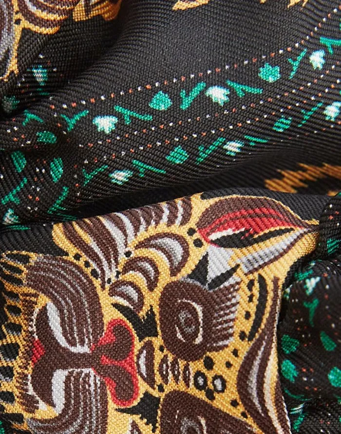 Ready To Wear Hair Accessories La Double J Scrunchie Tiger Tiles Black Small Ready To Wear Hair Accessories La Double J Scrunchie Tiger Tiles Black Small
