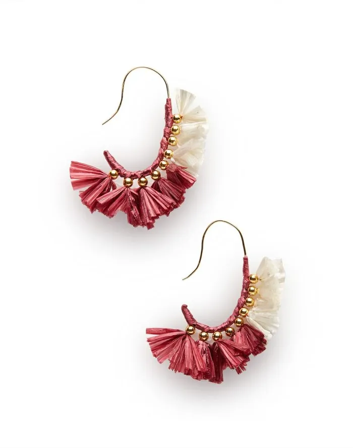 Ready To Wear Jewelry La Double J Bow Earrings Multicolor Lampone