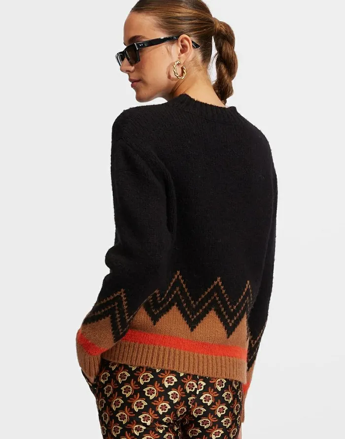 Ready To Wear Knitwear La Double J Dolomite Sweater Blackcamel Ready To Wear Knitwear La Double J Dolomite Sweater Blackcamel
